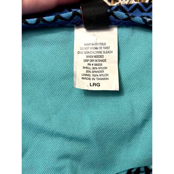 Black Poppy Triangle Top String Bikini Blue and Purple Pattern Size Med/… - Picture 8 of 9